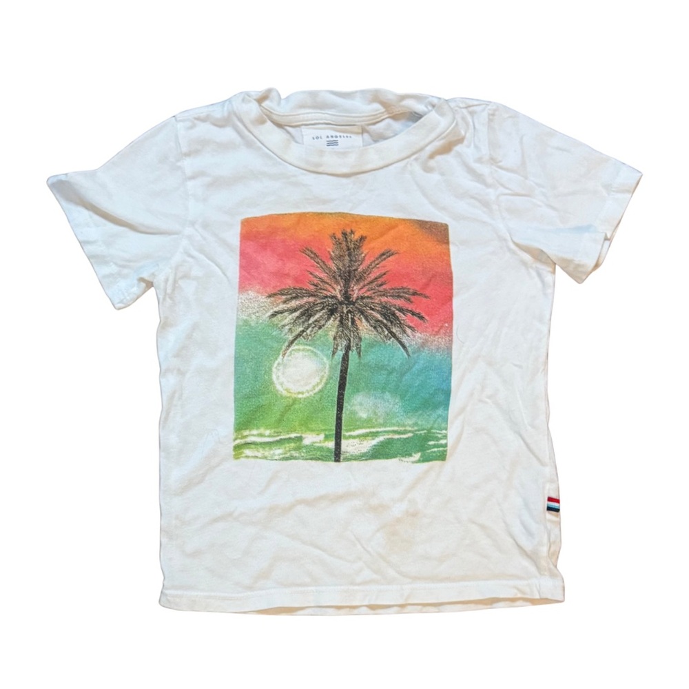 Sol Angeles Boys Palm Tree Crewneck Tee 4T excellent condition like new